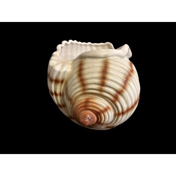 Made in Japan Vintage Ceramic Serving Bowl or a Planter in a Sea Shell Shape 8.5