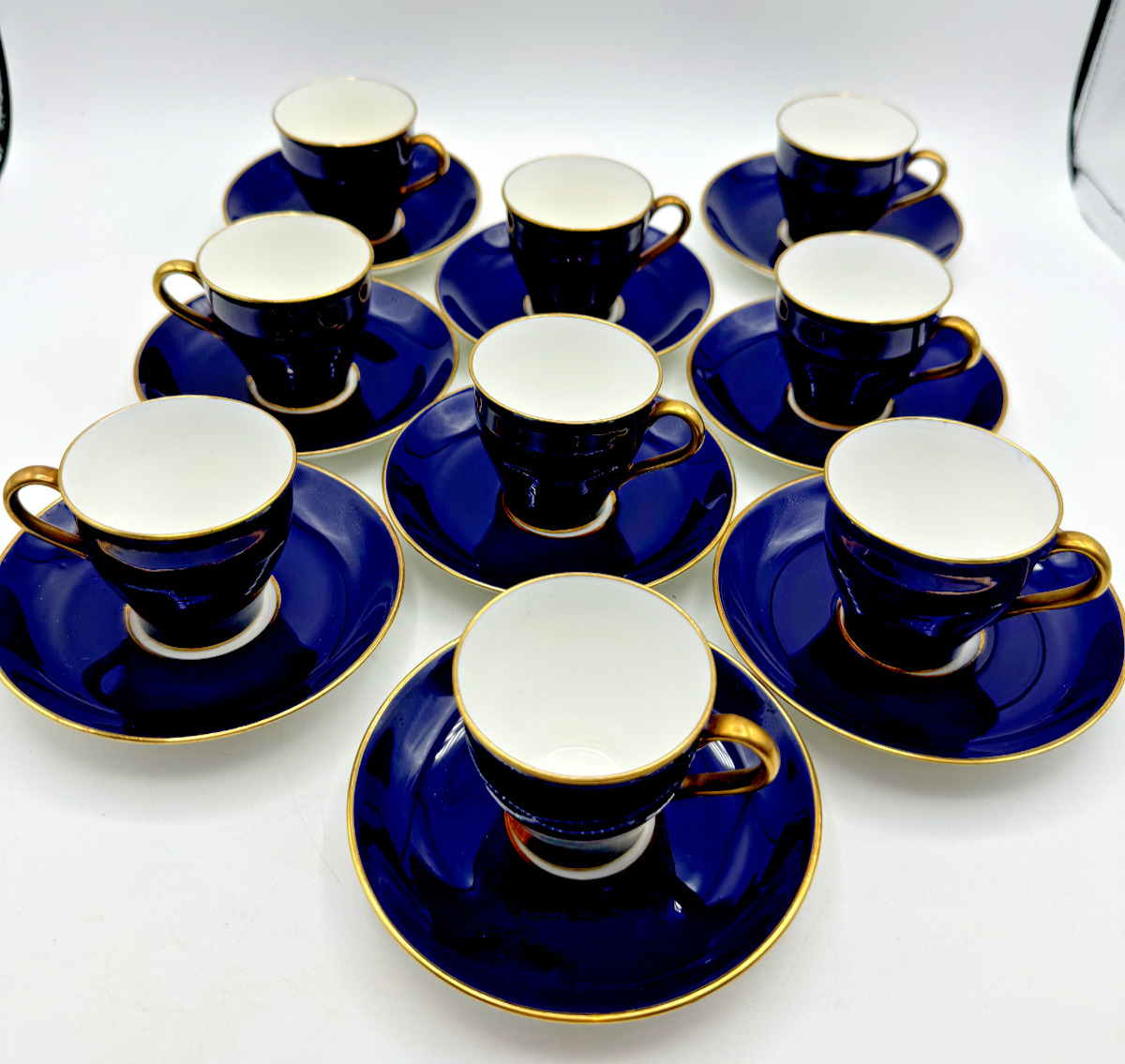 Minton's Davis Collamore NY Demitasse/ Espresso Cups Saucers 18 piece set