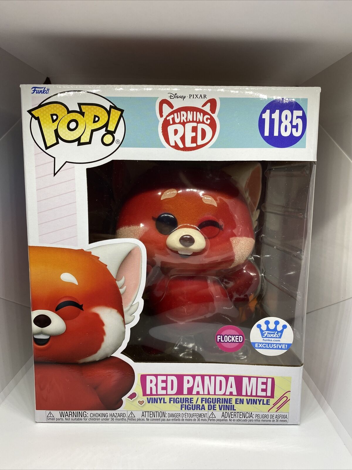 Funko Pop Red Panda Mei Turning #1185 Red Flocked Funko Shop Exclusive MAY
