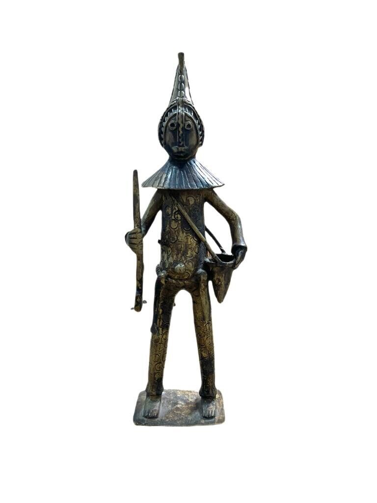 African tribal art Collectible  ￼brass Antique ￼figure Statue