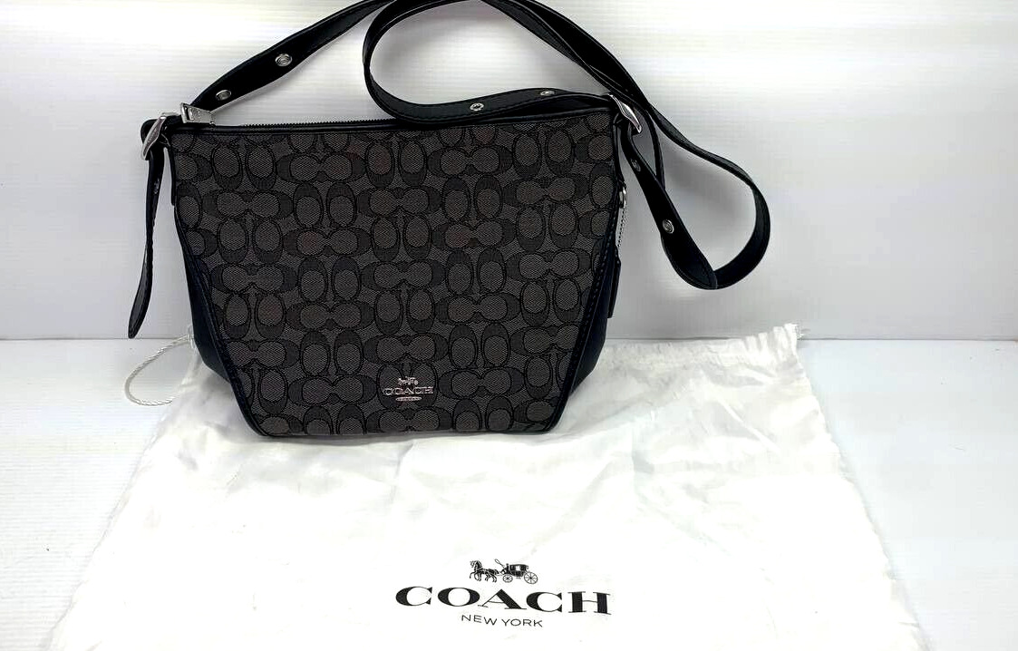 Coach Ladies Small Signature Jacquard Canvas Shoulder Bag