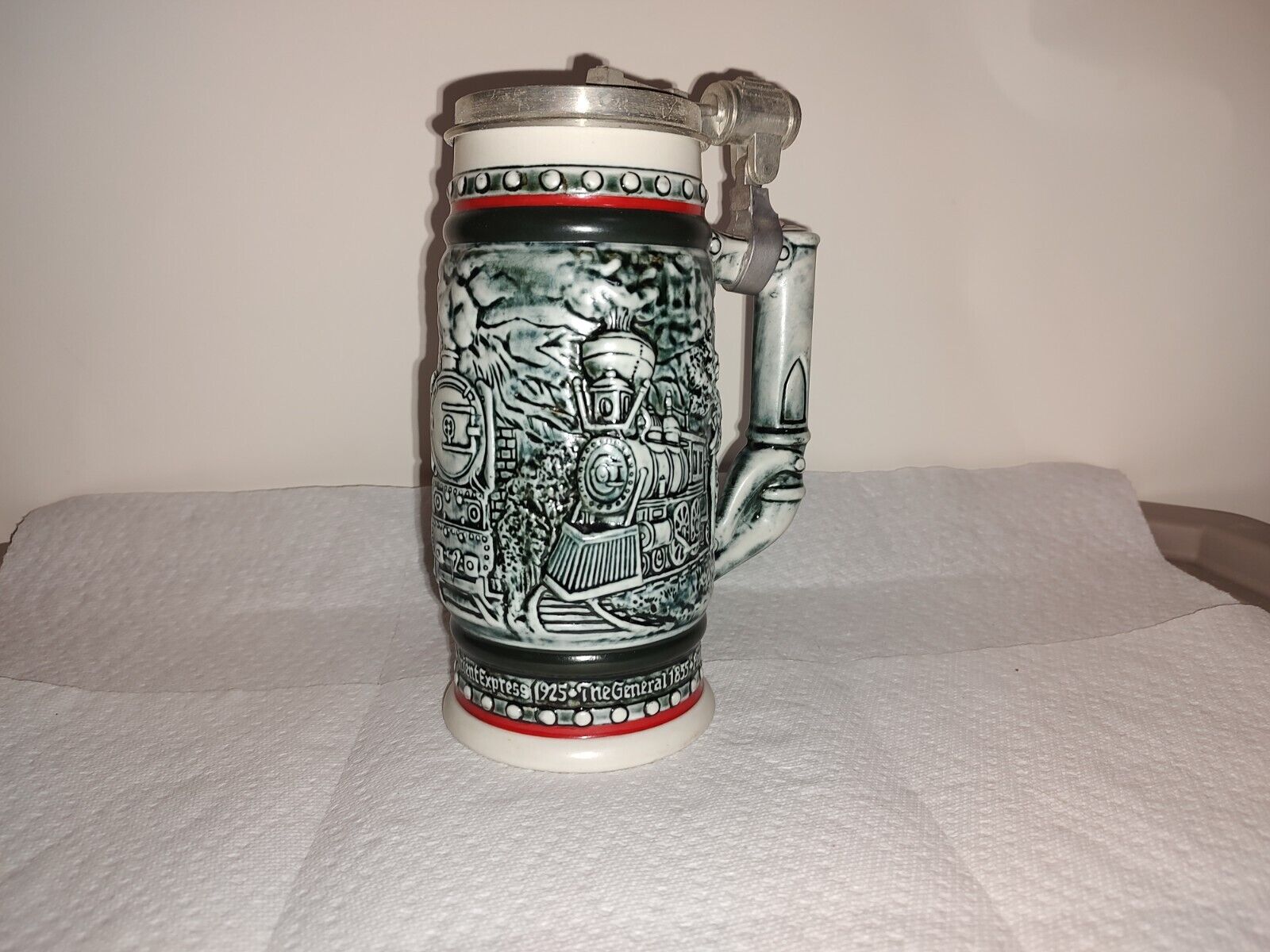 Vintage Avon Beer Stein- Age of the Iron Horse- Handcrafted in Brazil 1982 - NEW