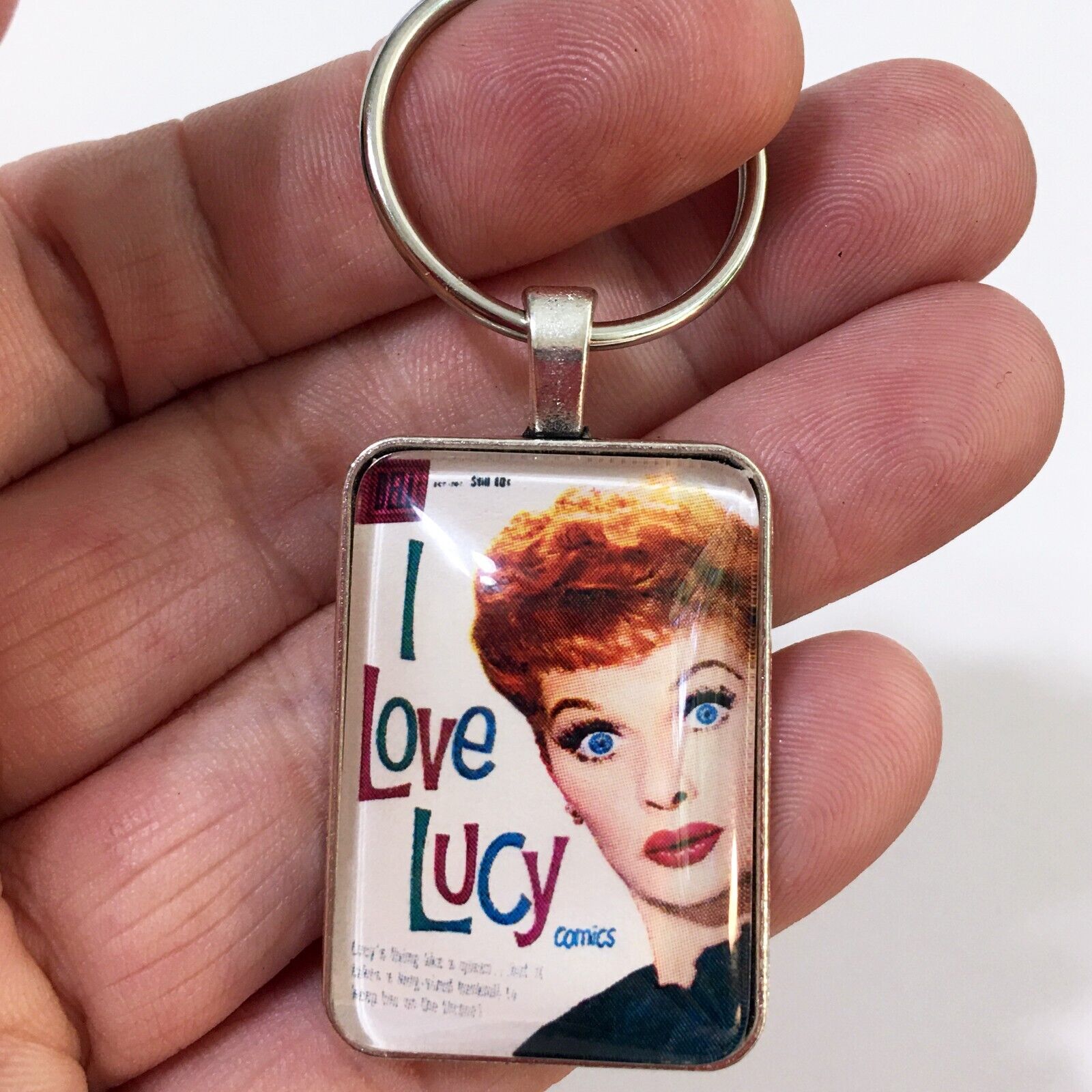 I Love Lucy #21 Cover Key Ring or Necklace Lucille Ball Ricky Ricardo TV Show