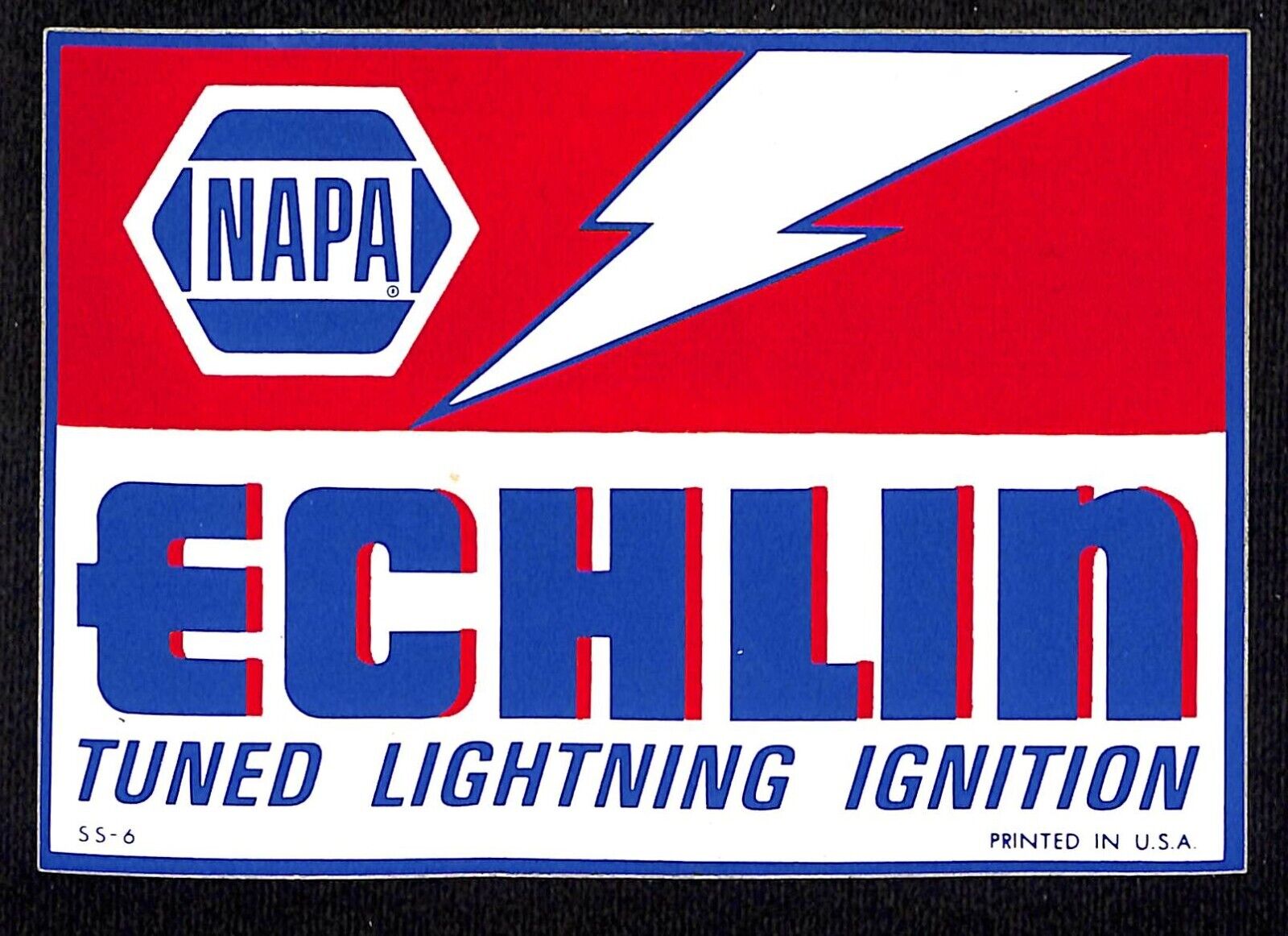 Echlin Tuned Lightning Ignition Performance Auto Racing Sticker 3.5\