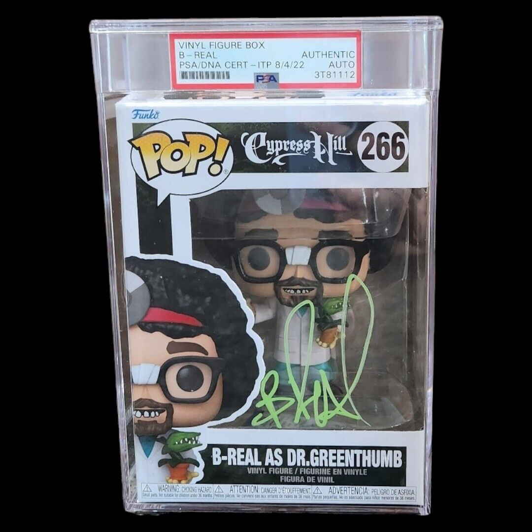 PSA Encapsulated Funko Pop #266 Cypress Hill Dr. Greenthumb Signed by B-Real 420