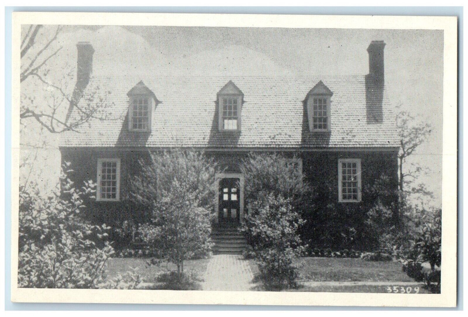c1940 Front View Warren House Powhatan John Rolfe Field Surry Virginia Postcard