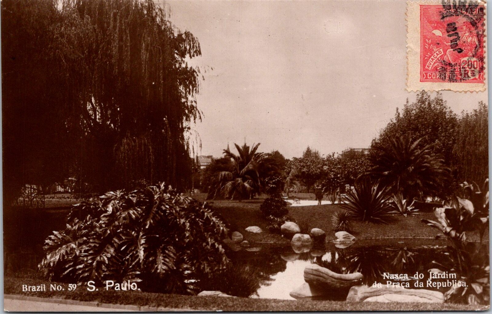 Vintage PPC 1922 - S Paulo / Nasca do Jardim - F42847