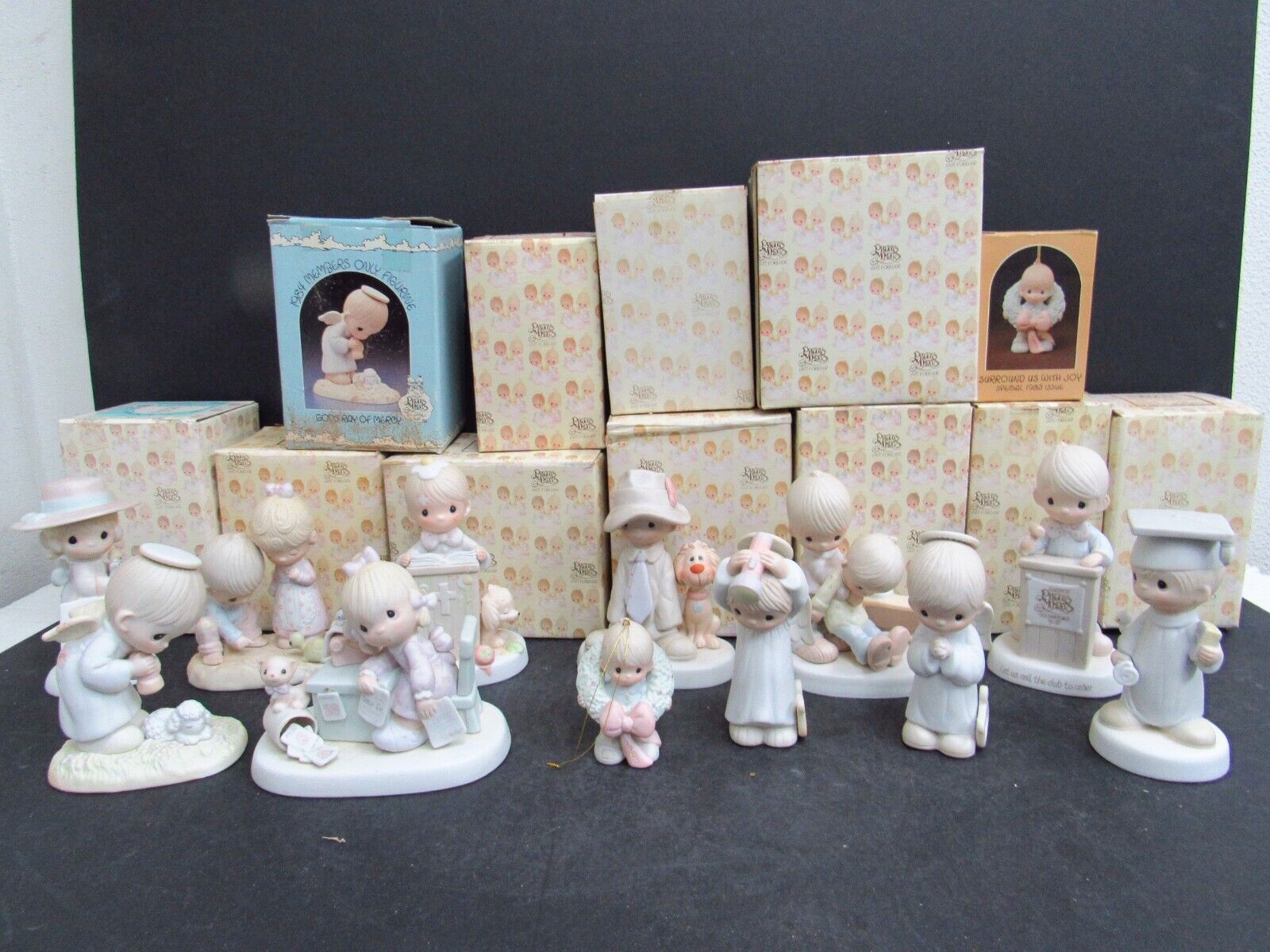 Vtg Enesco Precious Moments Miscellaneous Religious Figurines in Box Lot of 12