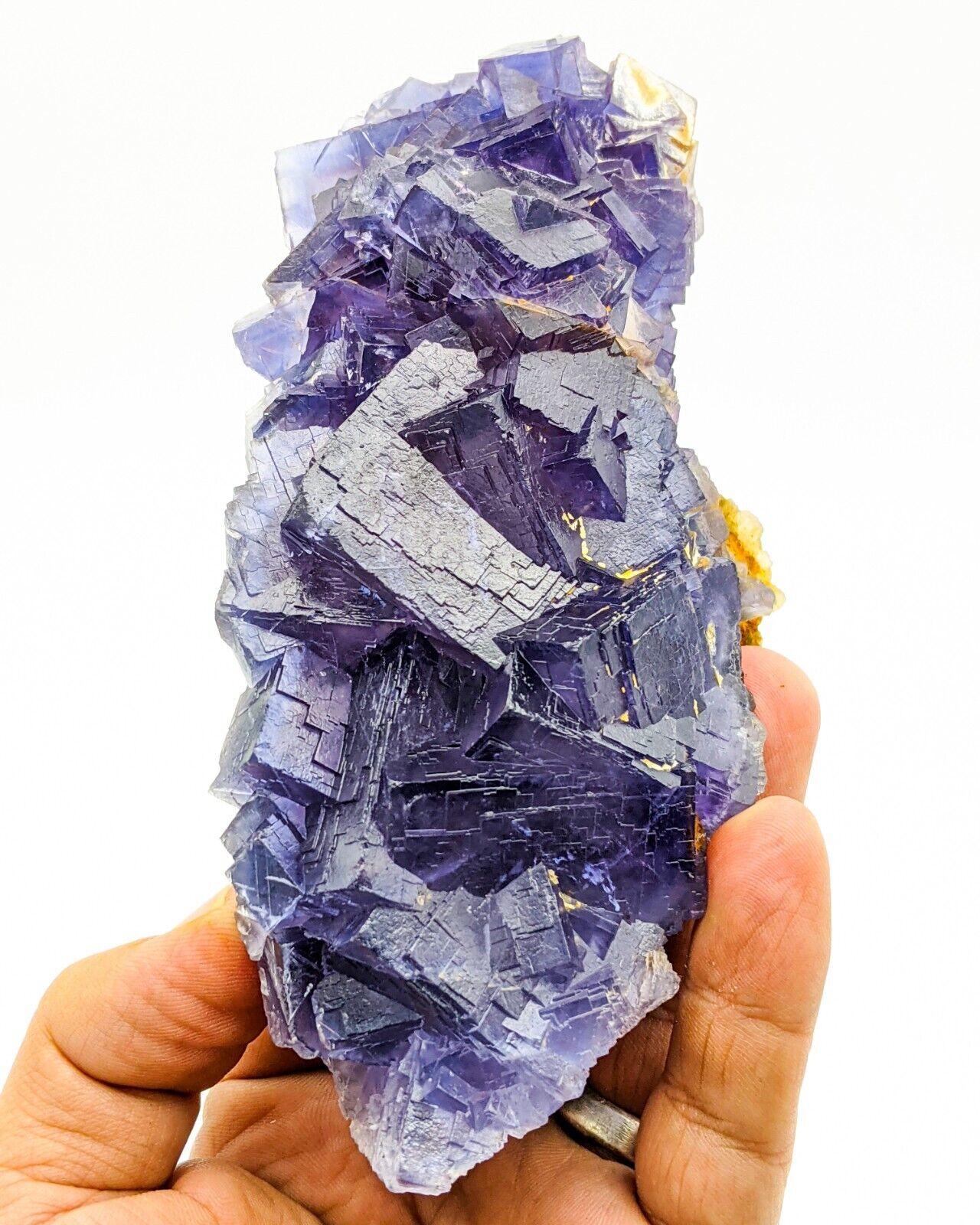 575 Gram an aesthetic color zoning Top blue cubic fluorite specimen@ Pakistan