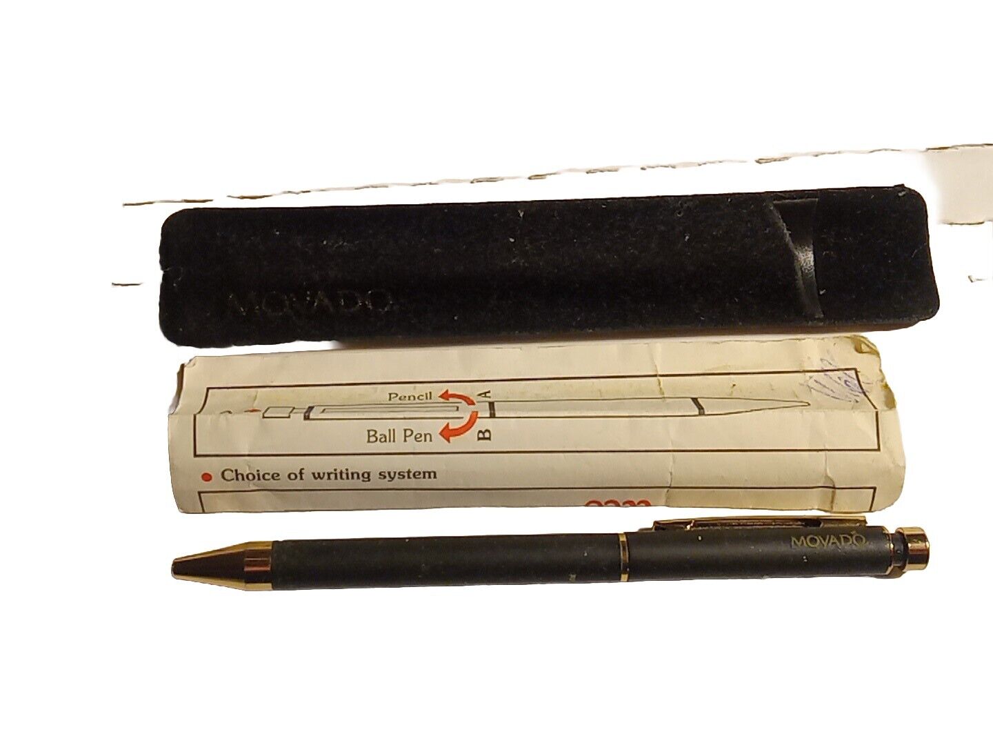 VINTAGE MOVADO CHOICE OF WRITING SYSTEMS PEN/PENCIL.