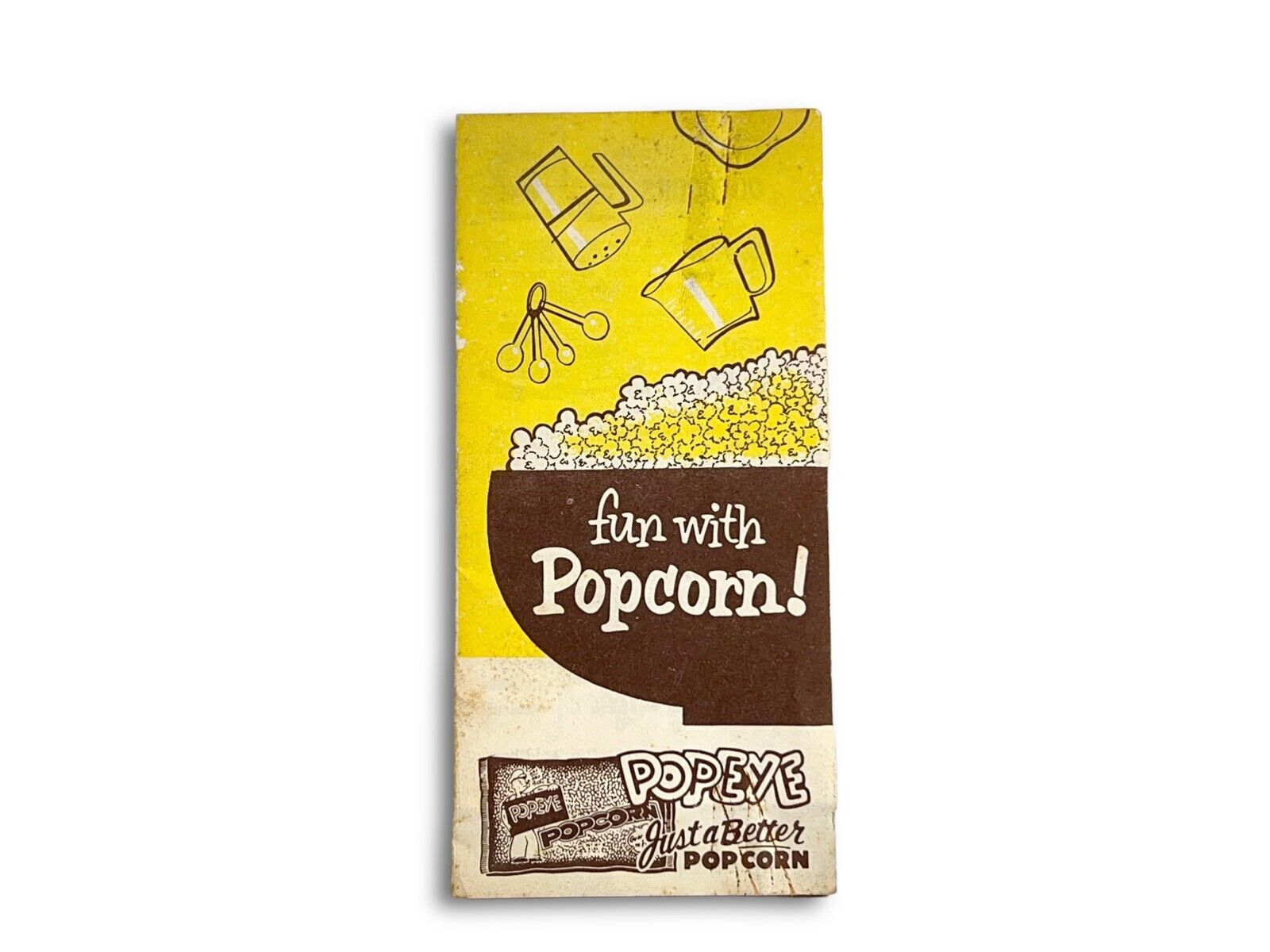 Popeye Fun With Popcorn vintage 1950s recipes advertising paper brochure