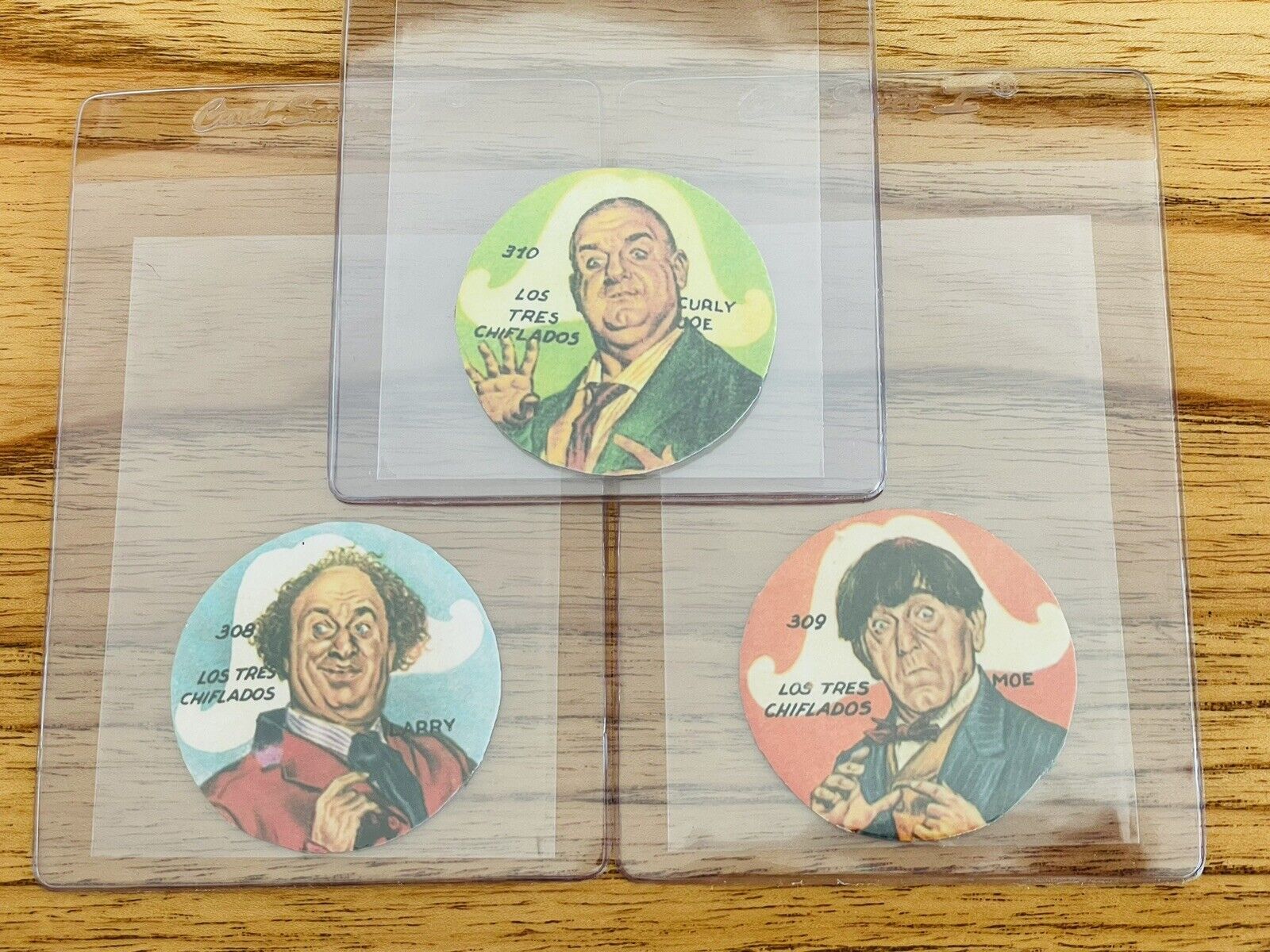 1968 The Three Stooges Larry Moe Joe Ultra Rare Piratas Disc Card