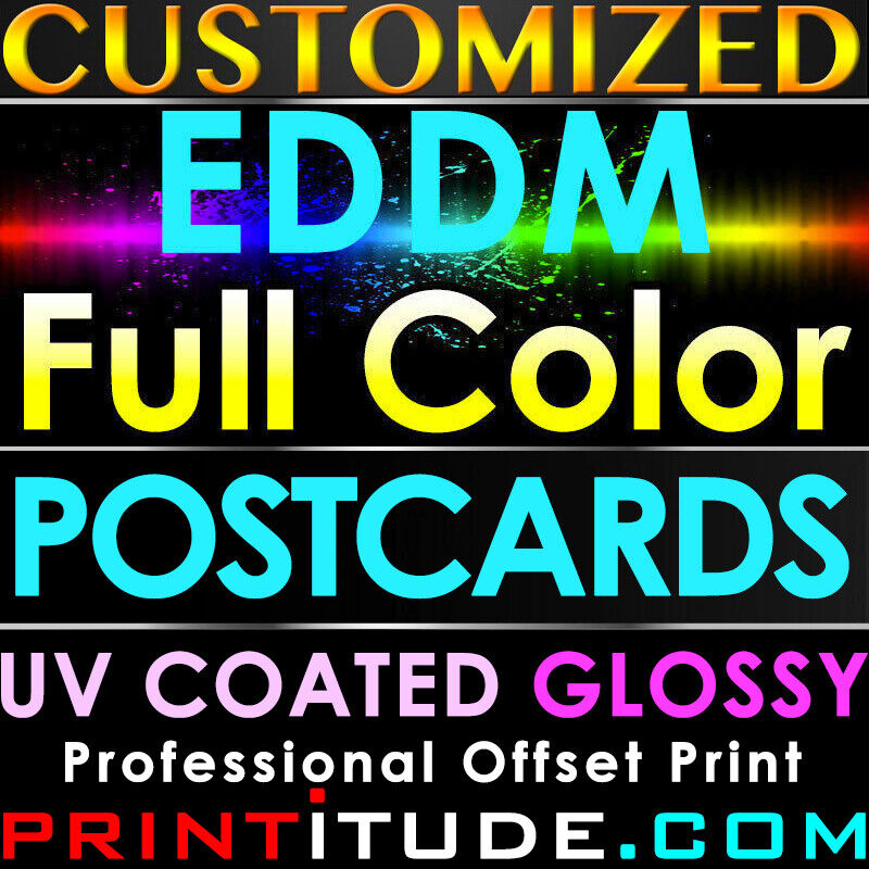 5000 CUSTOM PRINTED 4x11 EDDM Postcards Full Color Gloss Every Door Direct Mail