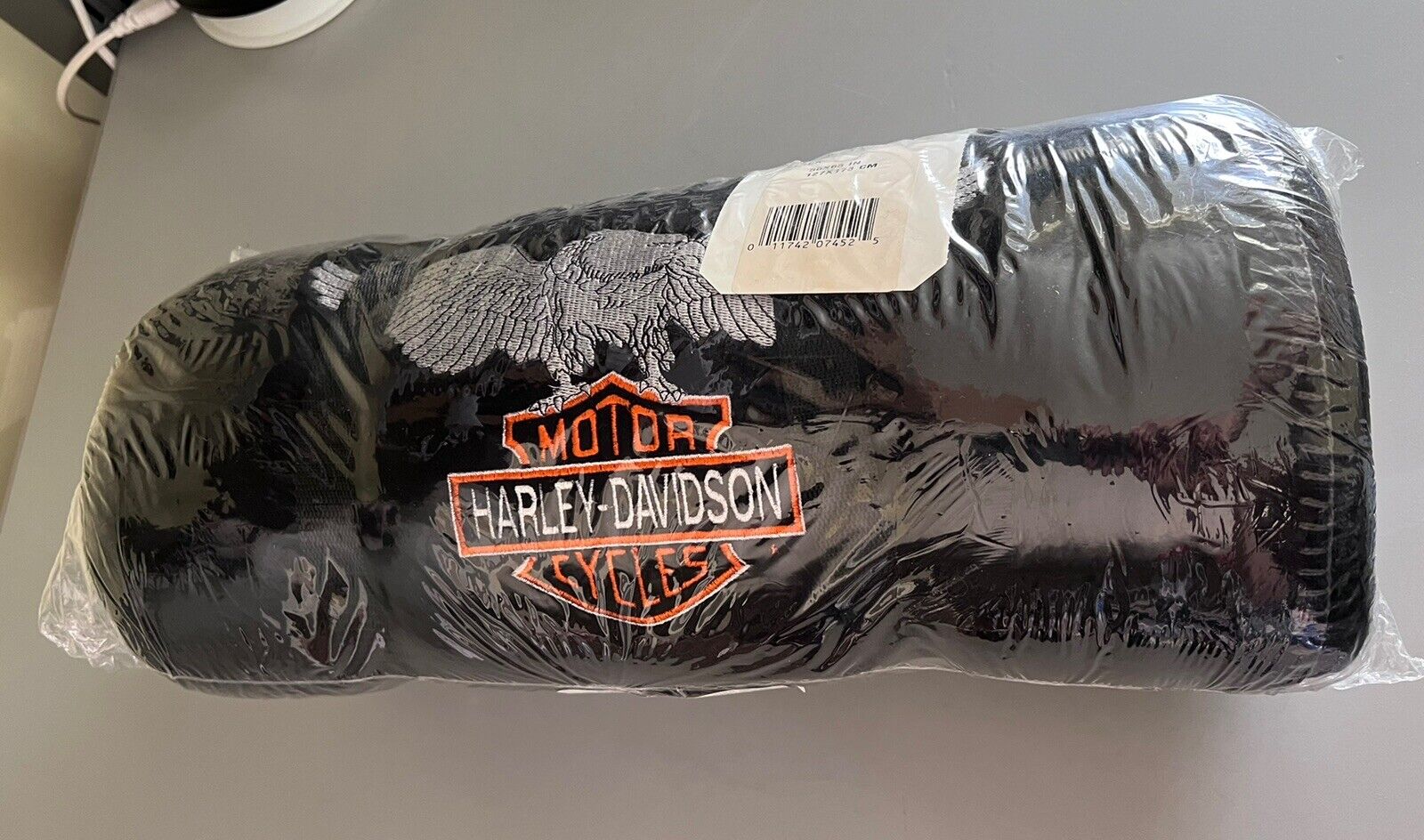 Harley Davidson embroidered Flying Eagle logo Throw Blanket 50x68 inch, New