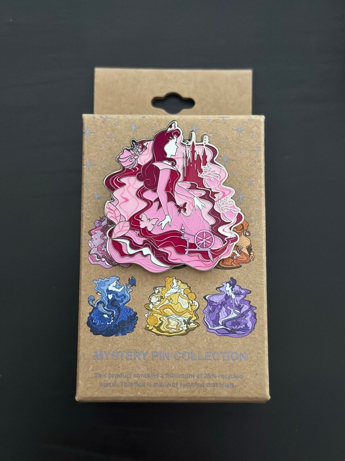 Disney Princess Sleeping Beauty Aurora Monochrome Blind Box Enamel Pin