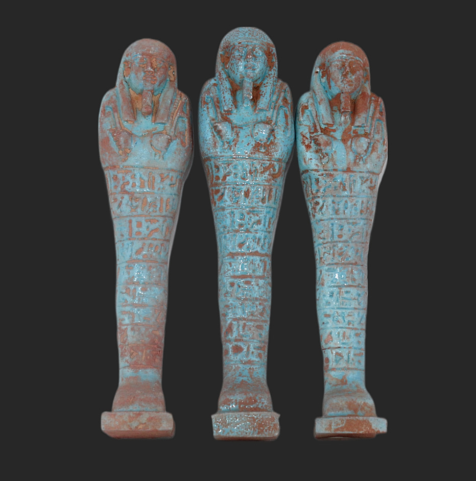3 RARE ANCIENT EGYPTIAN ANTIQUE PHARAOH ROYAL Ushabti Statue Egypt History