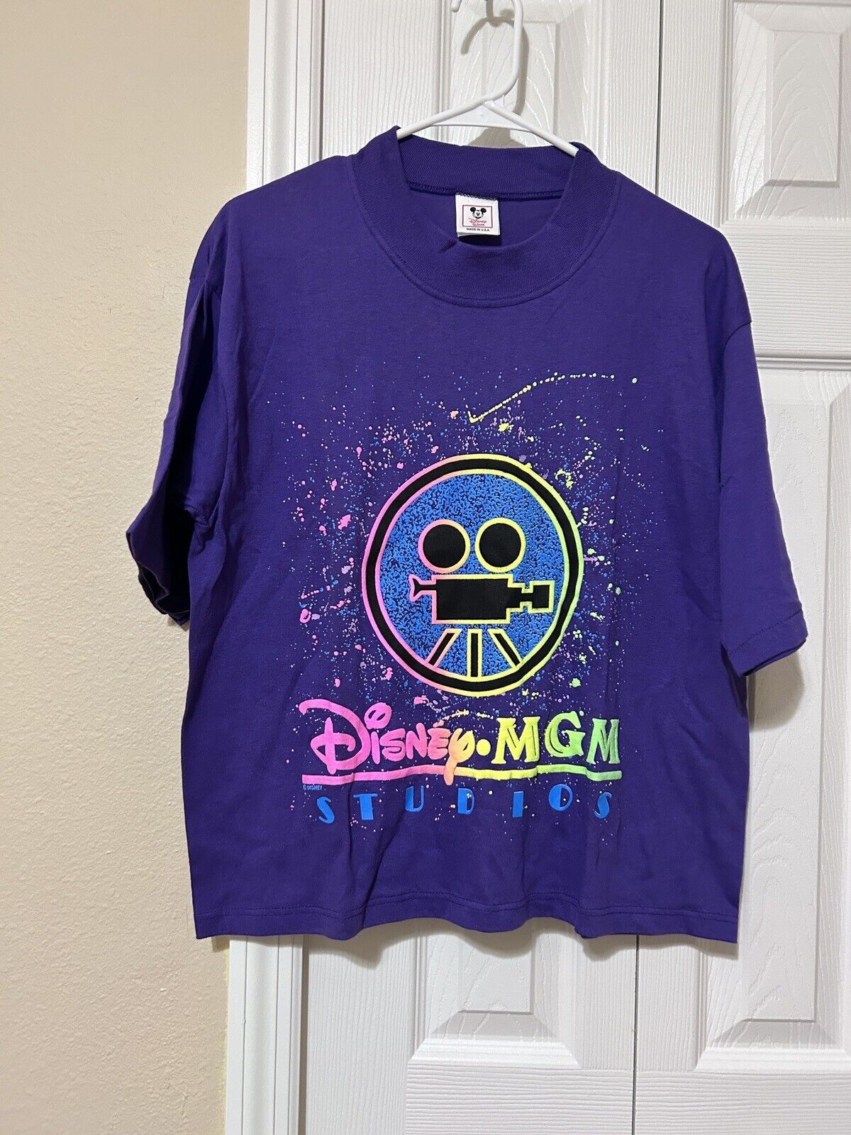 Disney Wear Vintage Purple Tshirt Disney’s MGM Studios One Size Fits Most RARE