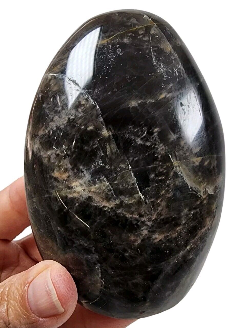 Black Moonstone Polished Freestand Madagascar 306.2 grams.