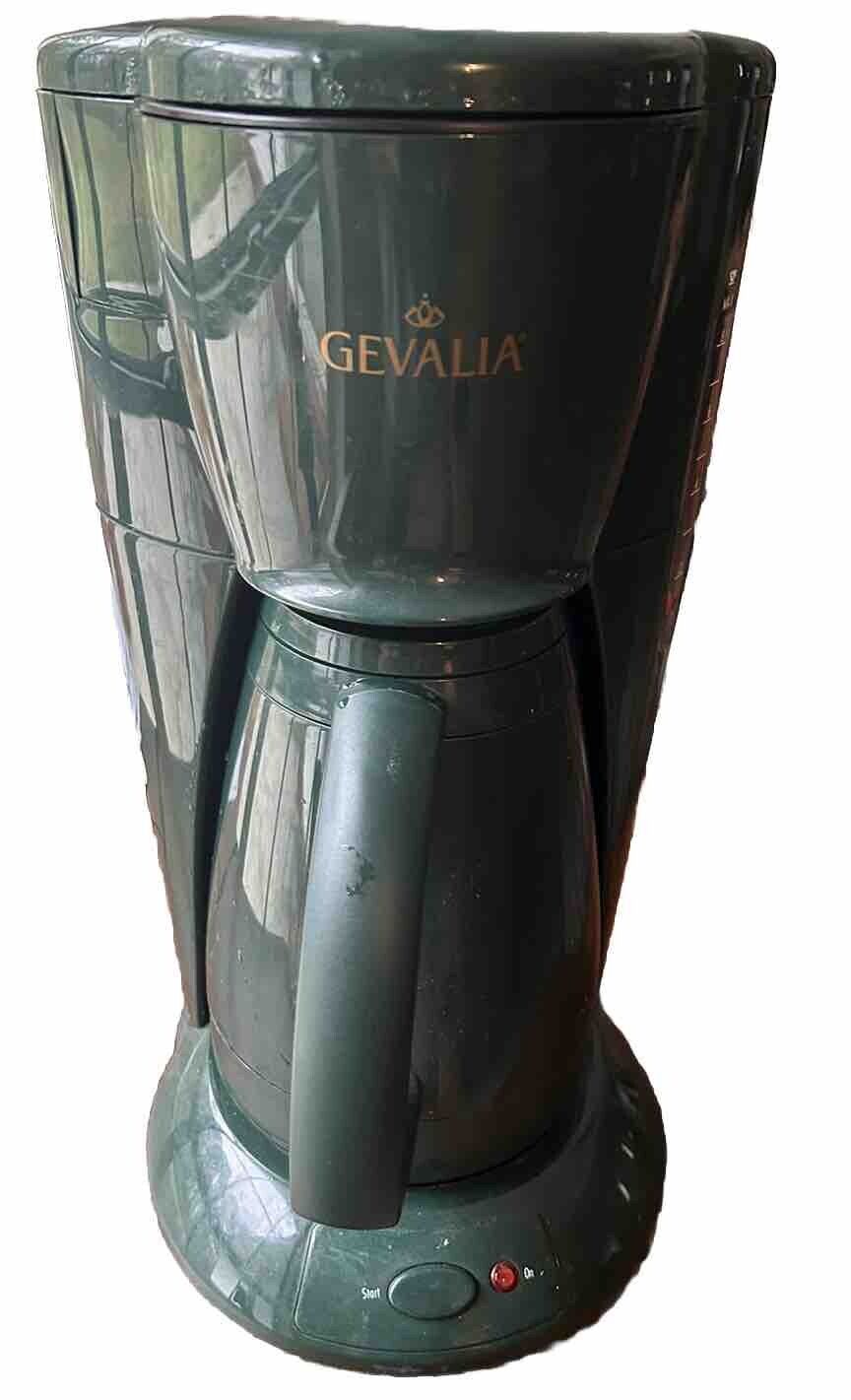 Gevalia Coffee Maker 8 Cup Thermal Carafe C60-BC Filter Basket Green Tested