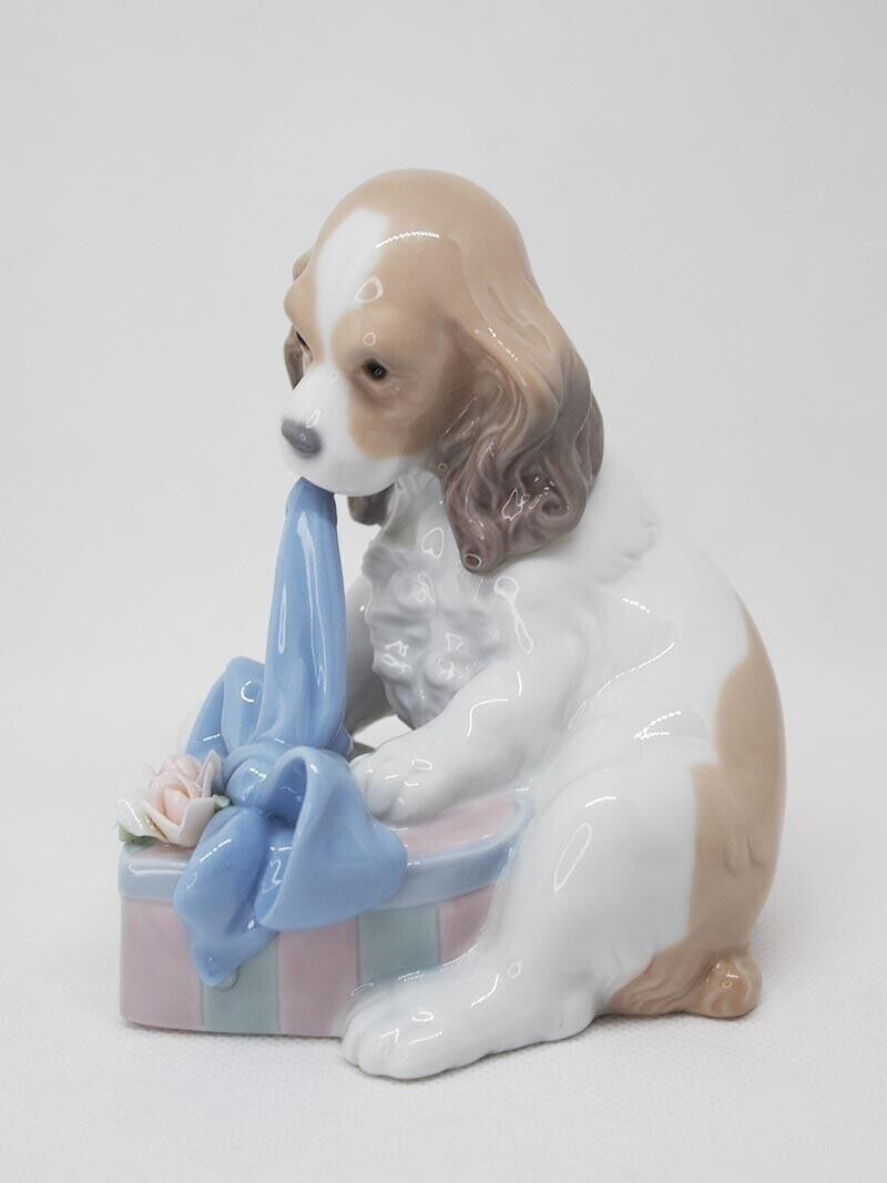 Lladro No.8312 Can't wait puppy dog Doll Figurine no Box USED FS JAPAN