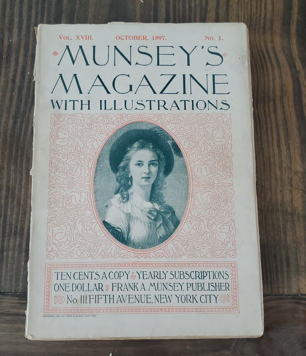 Munsey's Magazine With Illustrations October 1897 VINTAGE Magazine