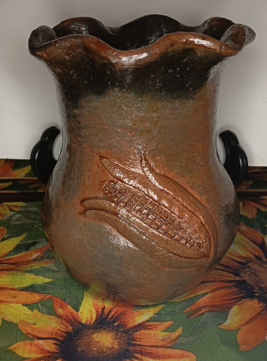Stunning Navajo Pottery. Corn. Brown. Coil. Wanda Herder? 