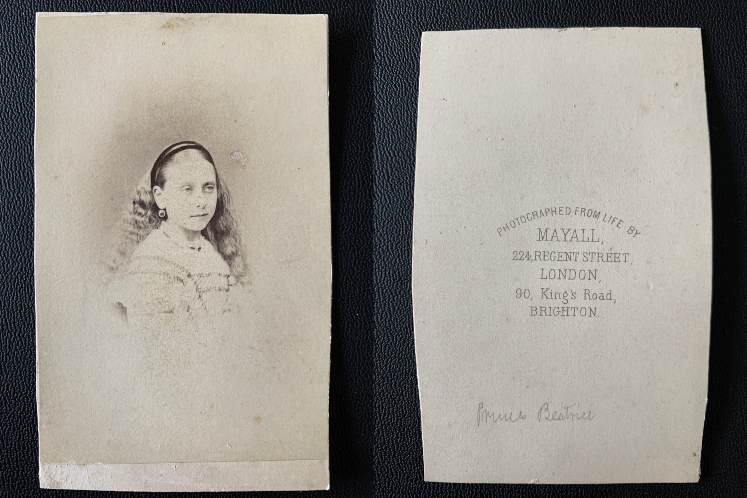 Mayall, London, Princess Beatrice, Queen Victoria's Daughter Vintage Albumen p