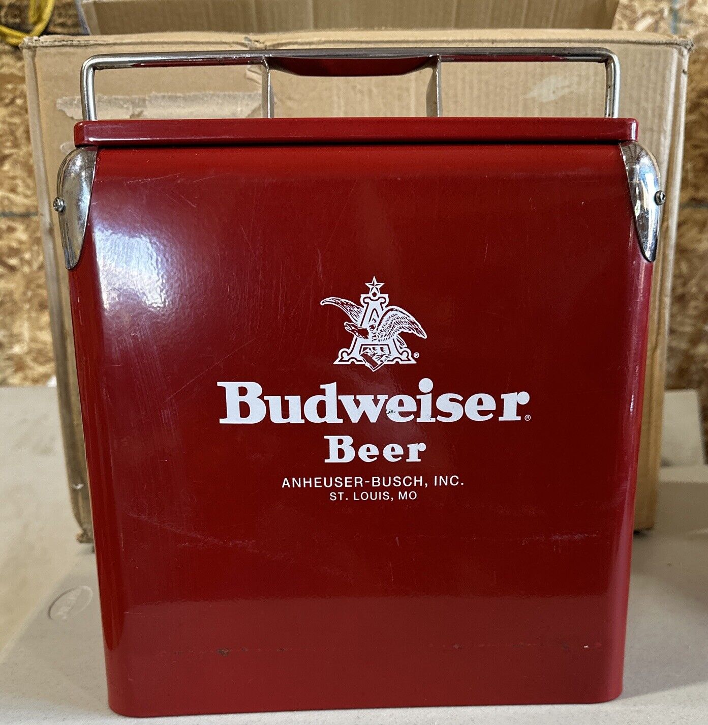 Anheuser-Busch Budweiser Retro Metal Ice Chest/Cooler