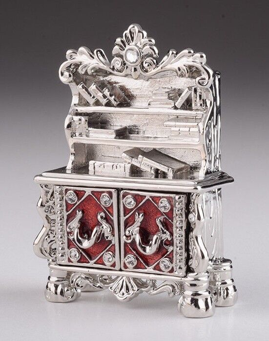 Cupboard trinket box hand made by Keren Kopal & Austrian crystals Faberge