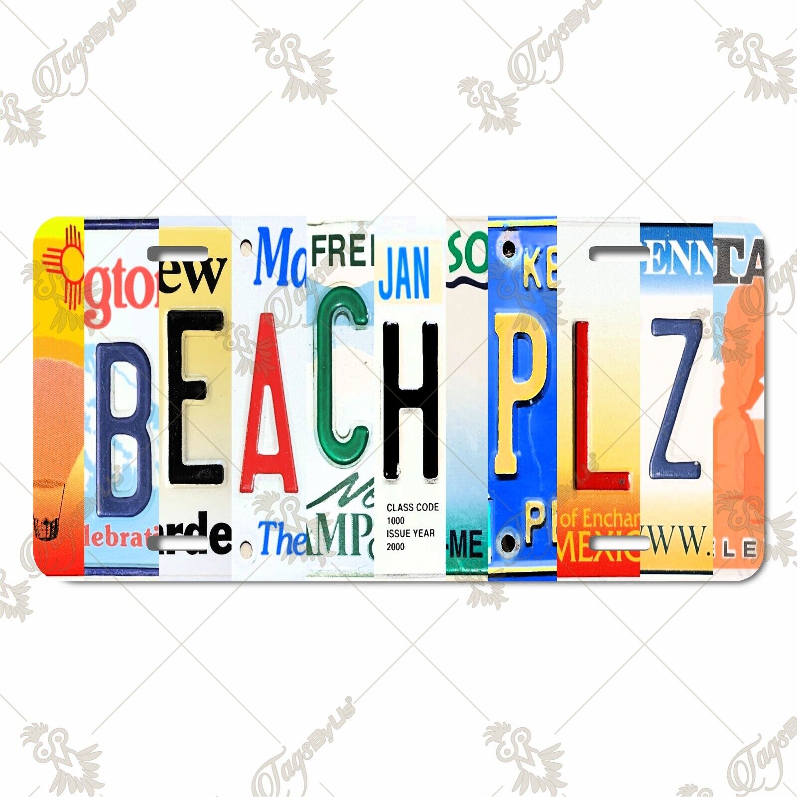 Beach Please Front Vanity License Plate #LP-TL080