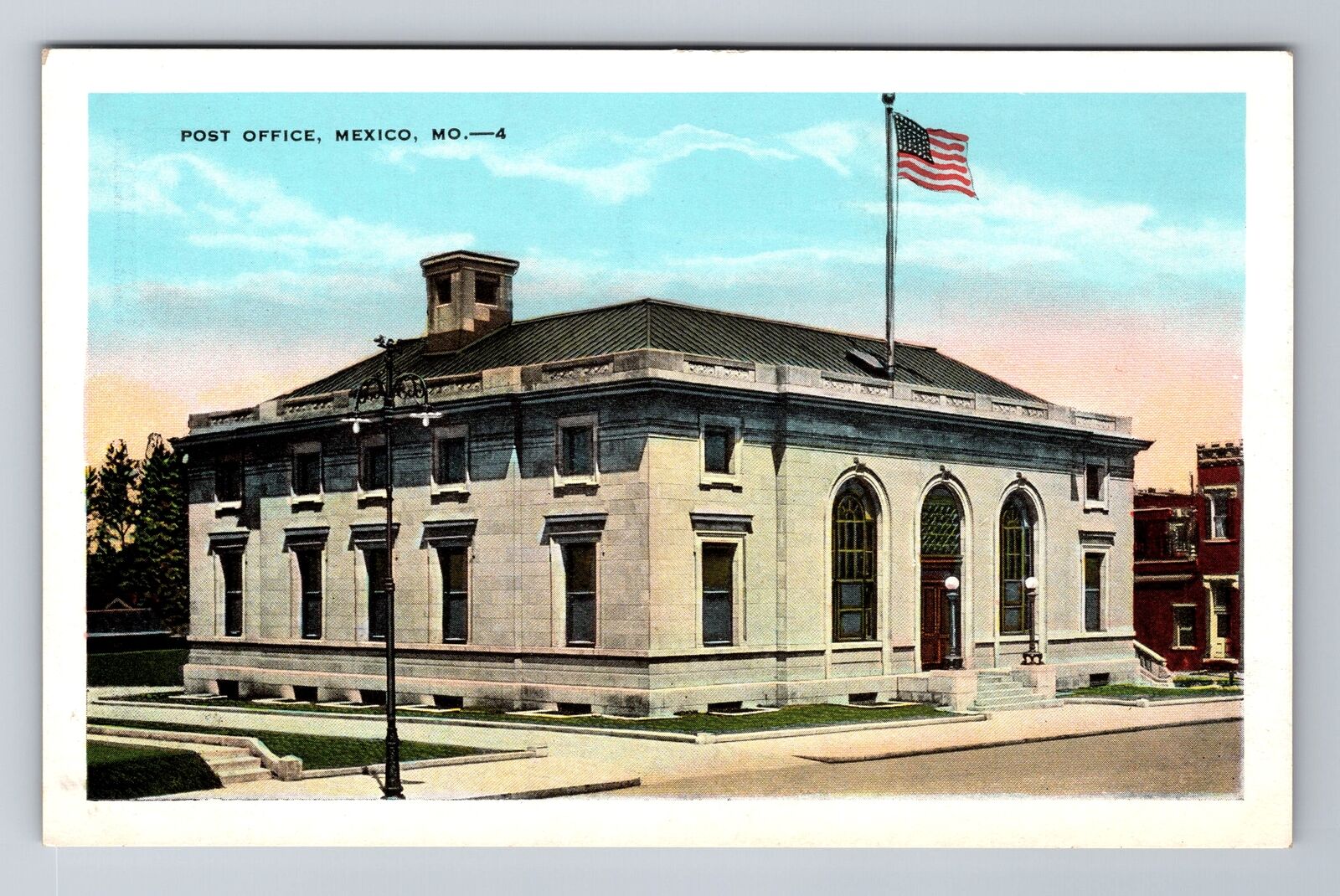 Mexico MO-Missouri, United States Post Office, Antique Souvenir Vintage Postcard