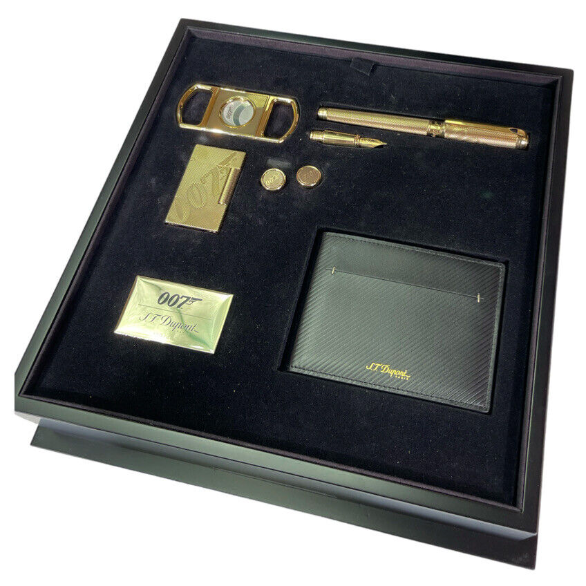 James Bond 007 limited edition DuPont Lighter-Cuff Links-Pen-Wallet-Cigar Cutter