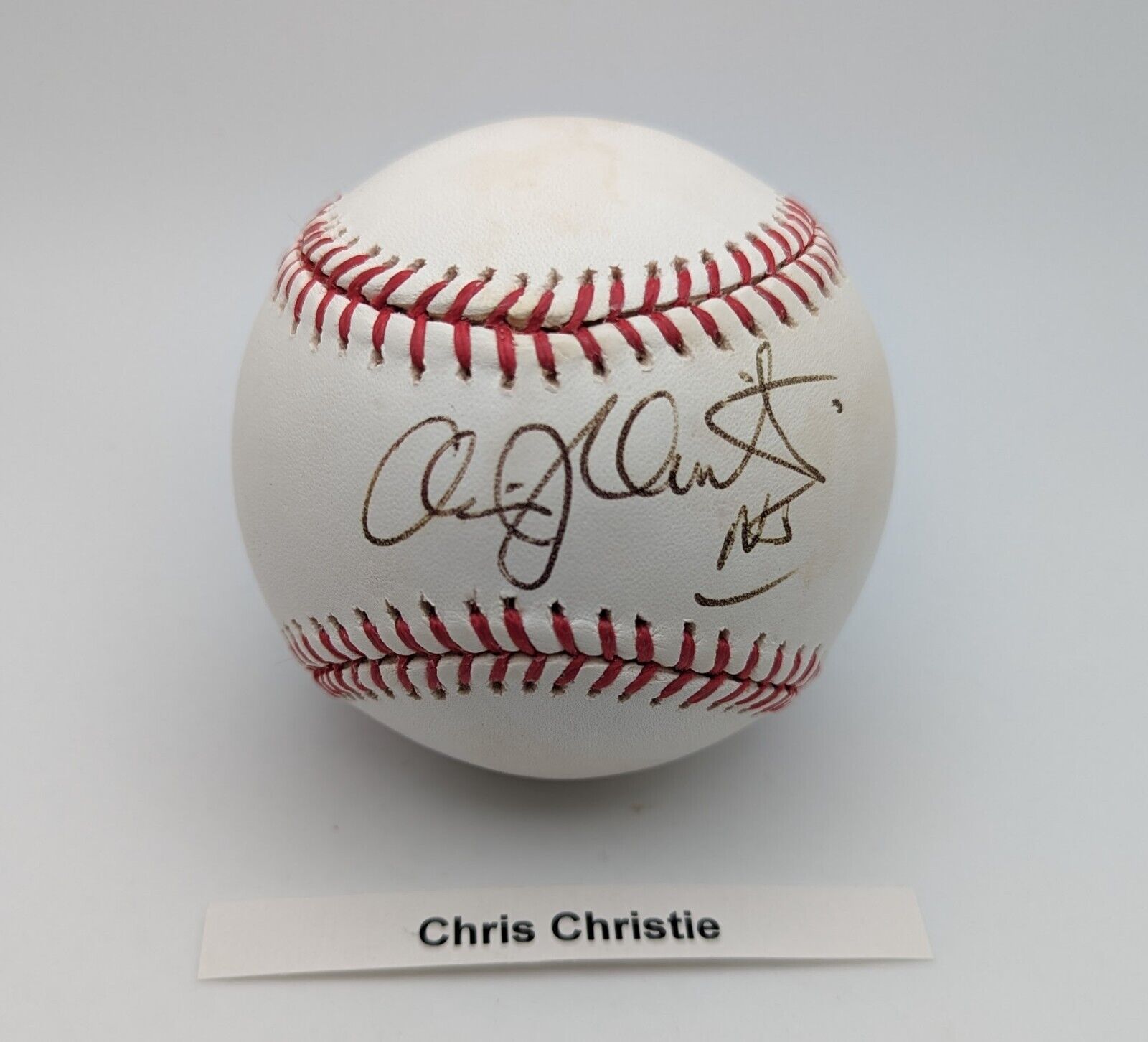 Chris Christie Autographed Baseball - President Candidate - New Jersey Governor