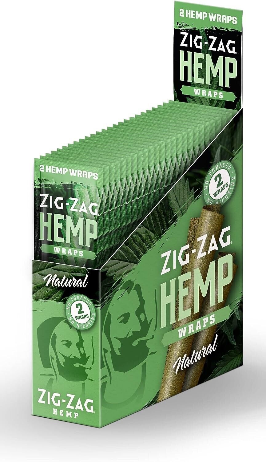 ZIG-ZAG Natural Hemp Non GMO – 2 Per Pack – 25 Pack (OG) Natural