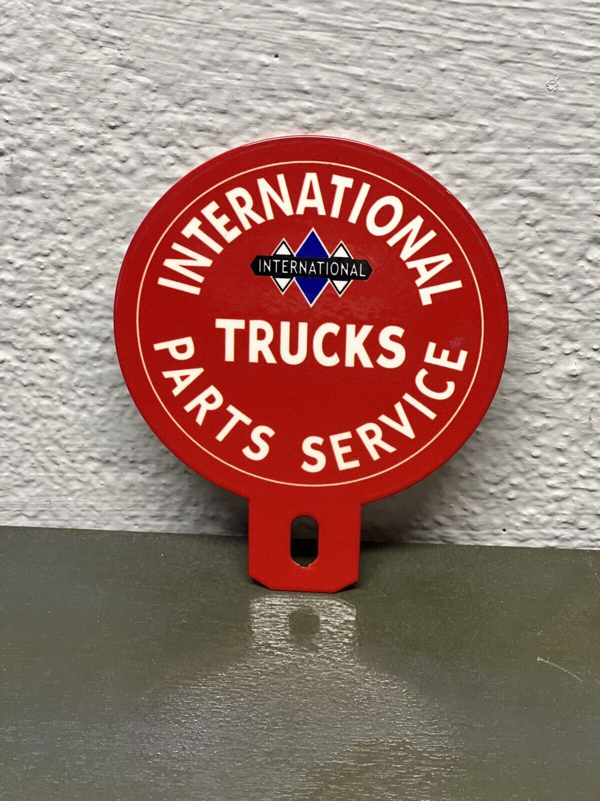 INTERNATIONAL Trucks Parts Service Metal Plate Topper Sign Gas Oil Semi Garage