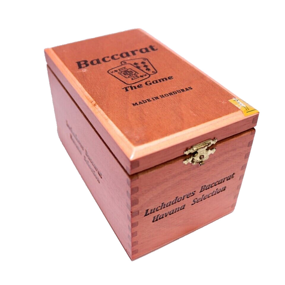 Baccarat The Game Luchadores Havana Empty Wooden Cigar Box 6.5\
