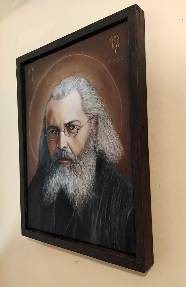 Saint Luke of Crimea Orthodox hand painted portrait icon 12x16(30x40cm) on frame