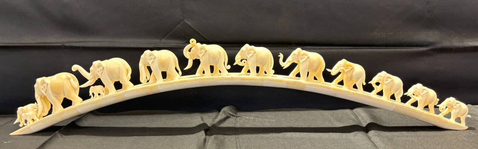 Camel bone Elephant Family bridge Tusk Decorative Collective Art Piece DEA009