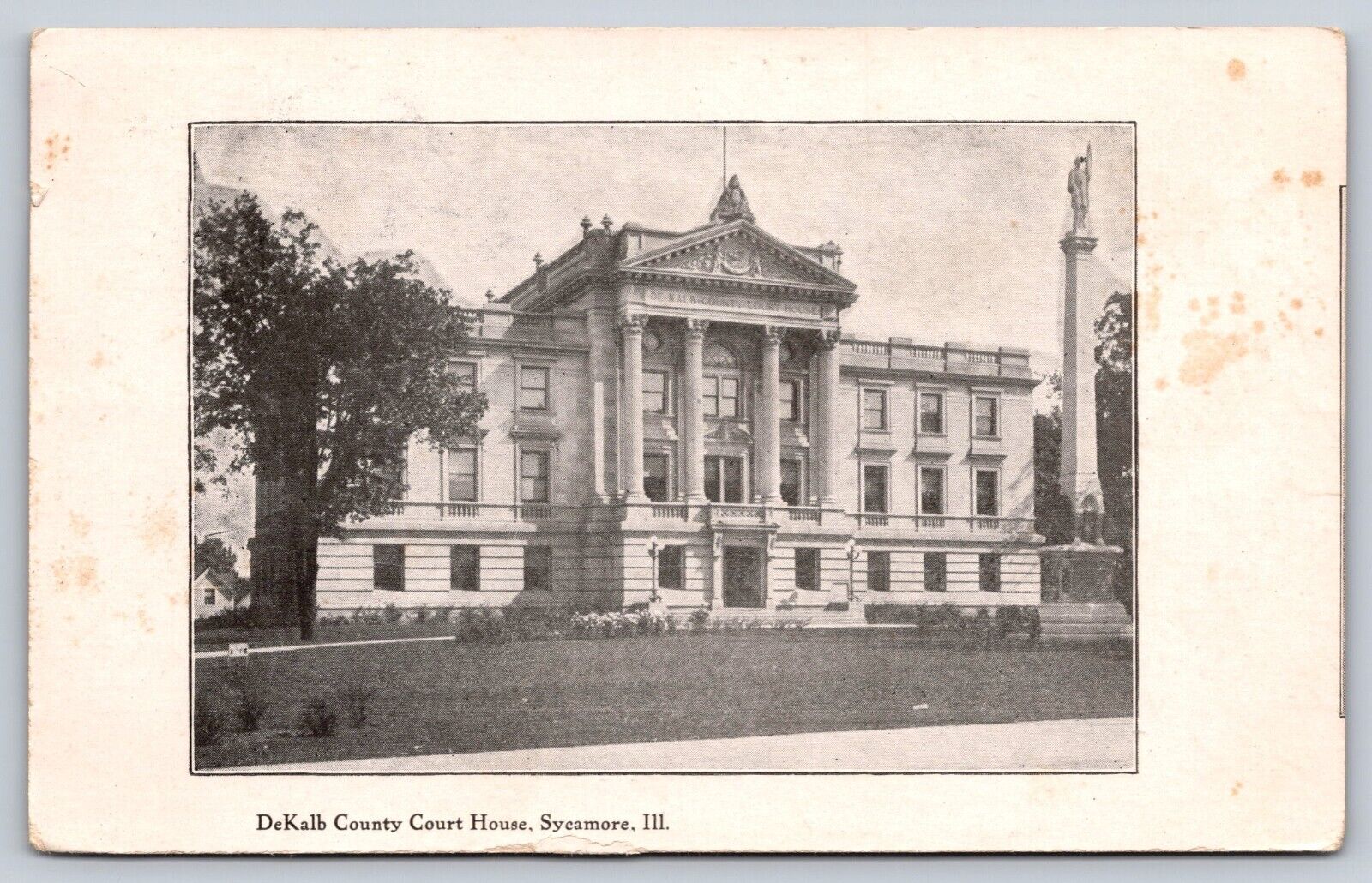 c1910 DeKalb County Court House Sycamore  IL  P601