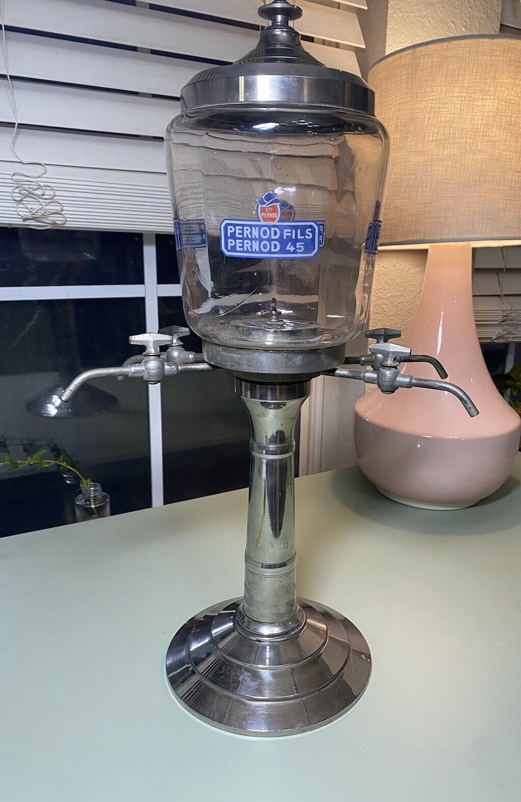 Early To Mid-20th Century Vintage Absinthe Fountain Pernod Fils 45