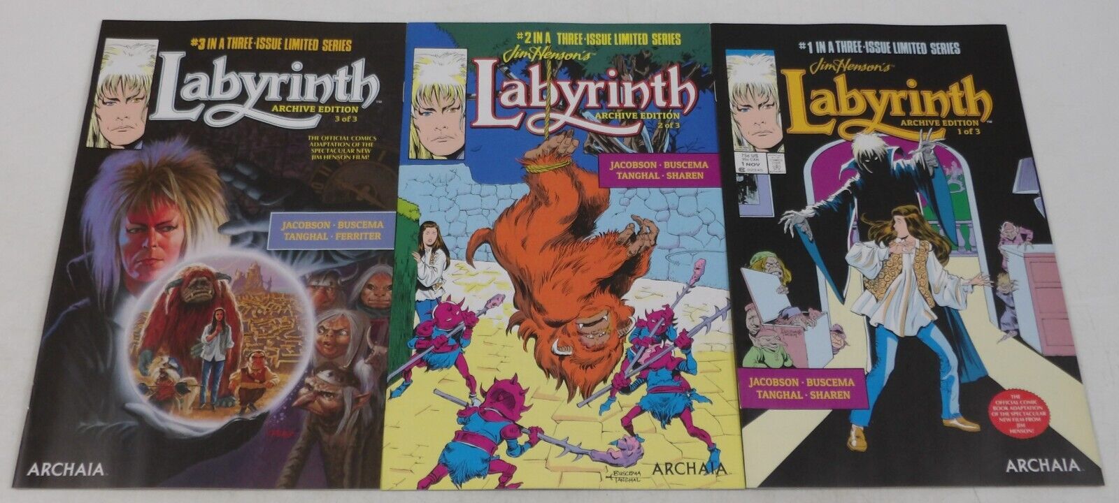 Jim Henson's Labyrinth Archive Edition #1-3 VF/NM complete series Archaia 2