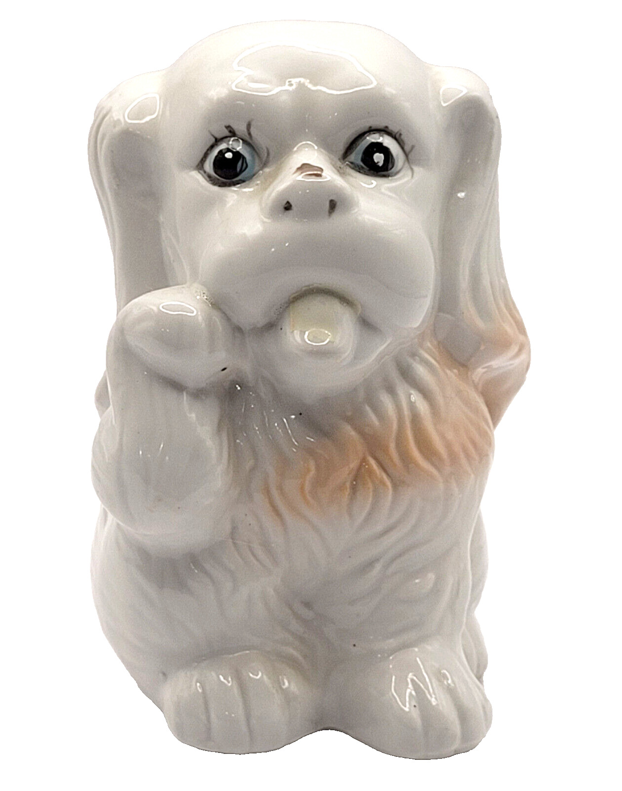 Pekingese Dog Ceramic Childrens Kids Savings Bank Collectible Vintage 1950s