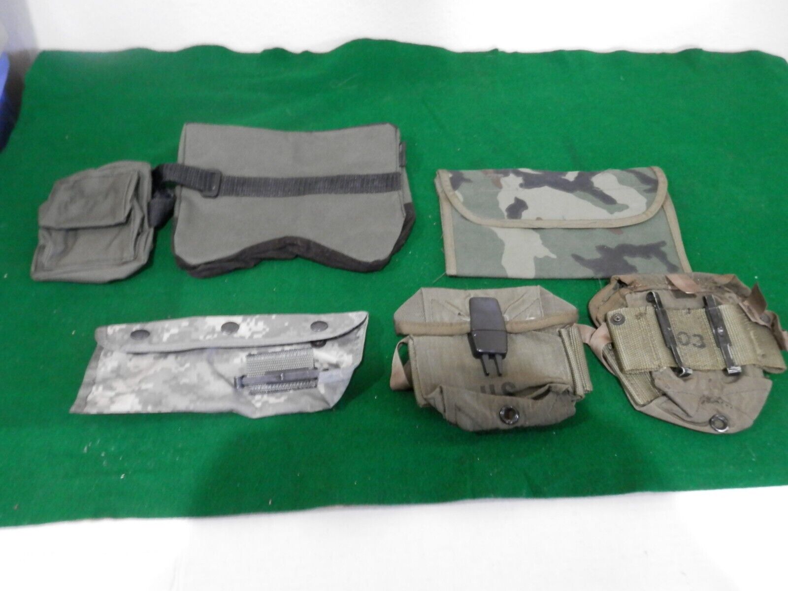 Six (6) Military Surplus Pouchs and Other Camo Pouches
