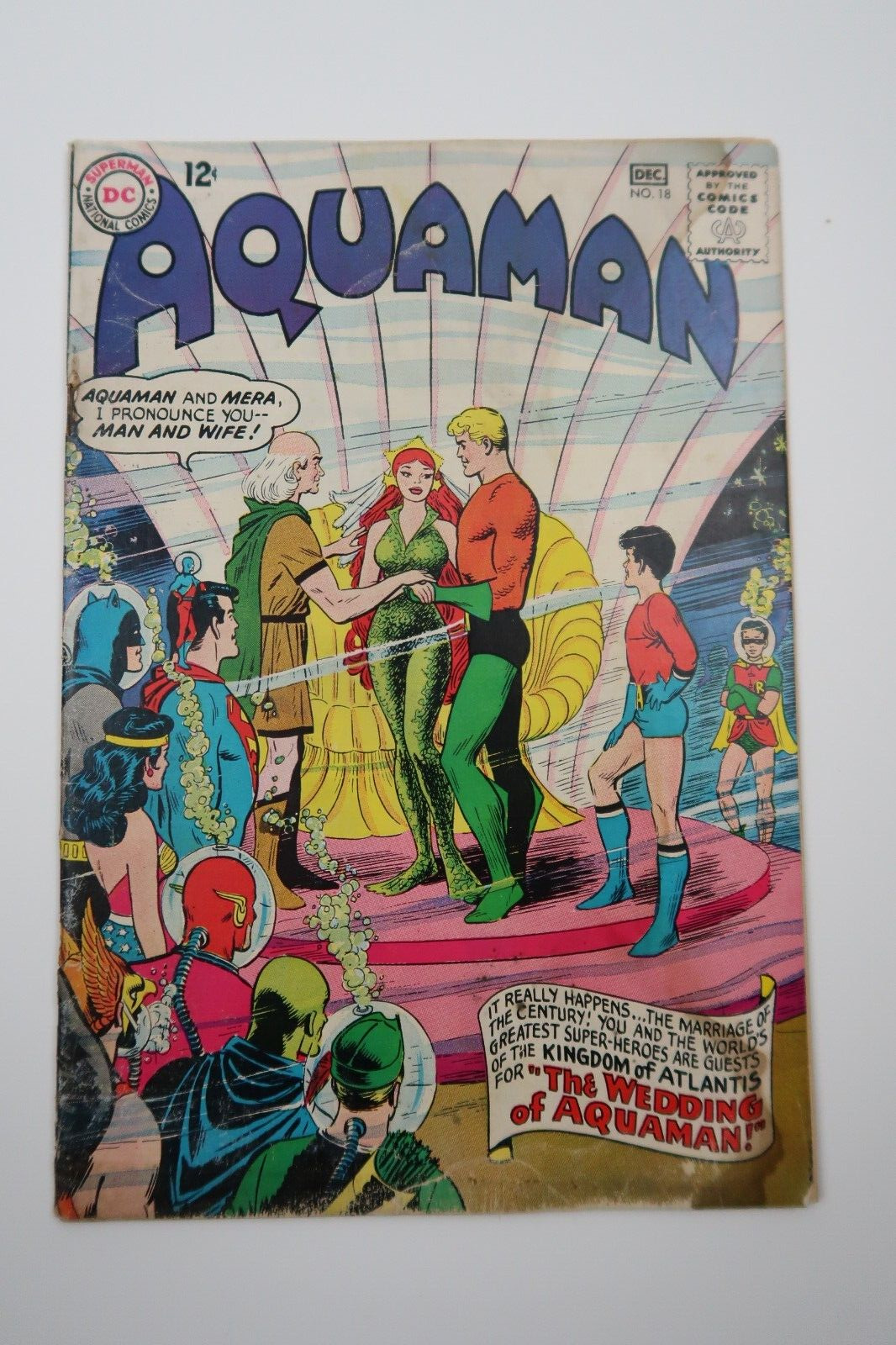 Aquaman #18   Silver Age DC Comics 1966 Aquaman Marries Mera & Is Crowned King