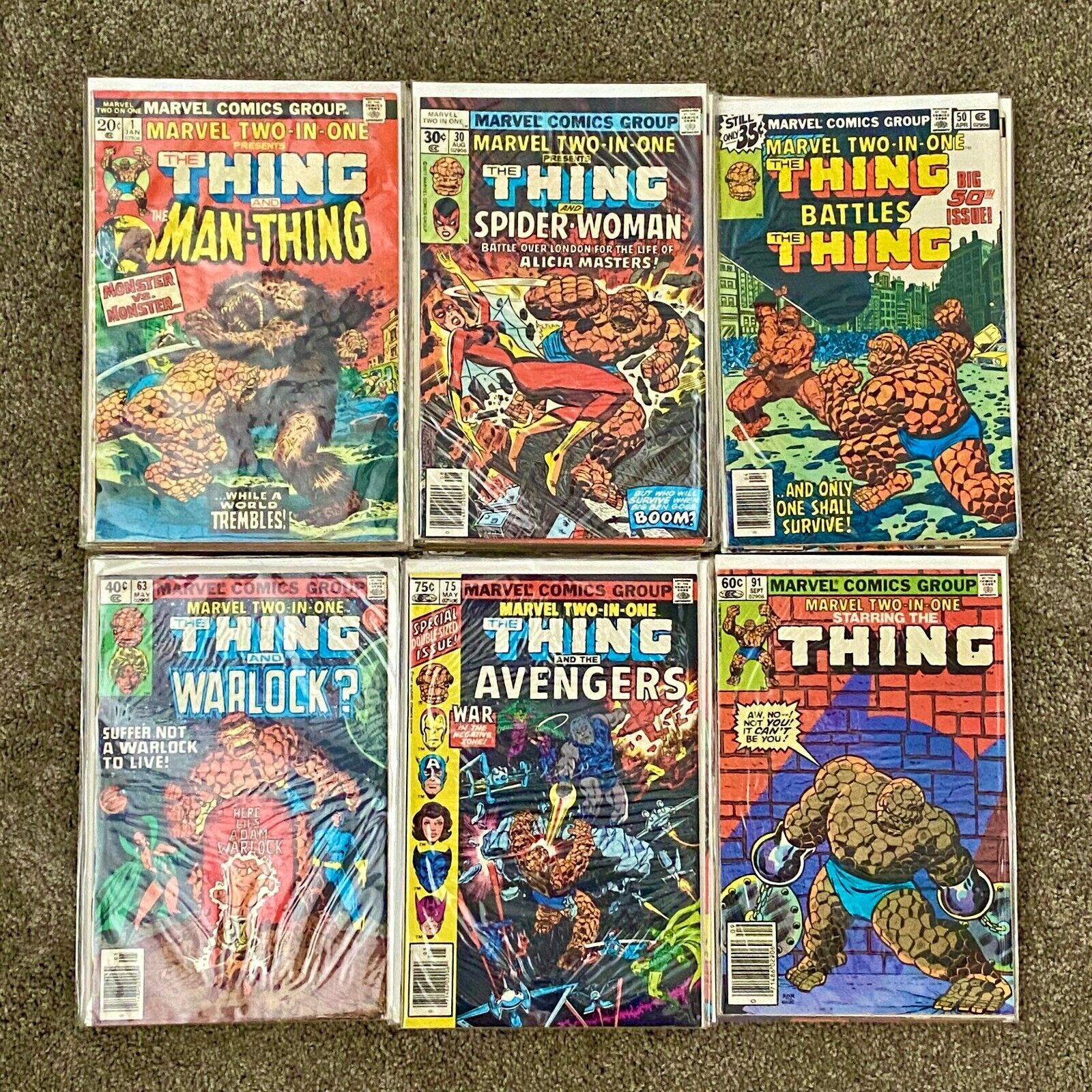 MARVEL TWO IN ONE #1-100 / THING 2 1 BRONZE AGE MARVEL / NEAR COMPLETE FULL RUN