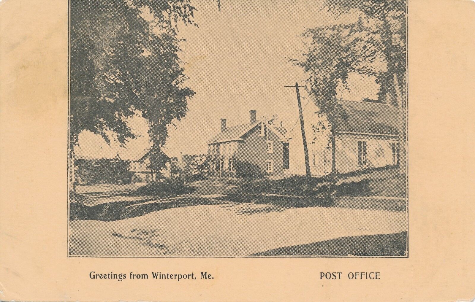 WINTERPORT ME – Post Office – udb (pre 1908)
