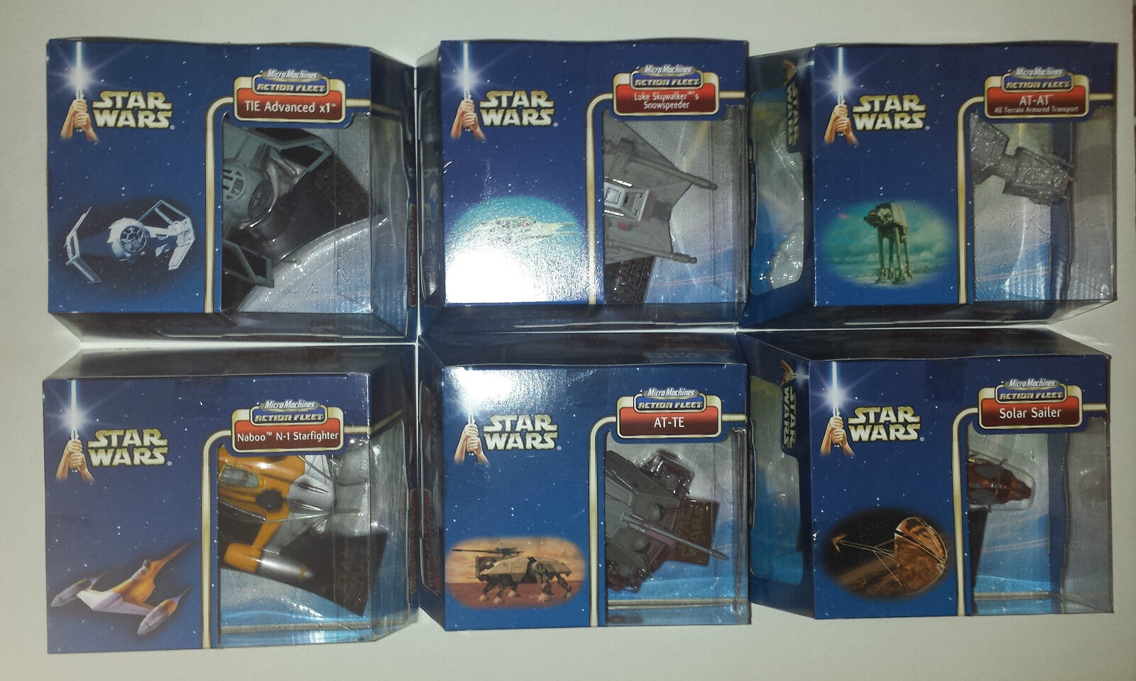 HUGE 2002 Star Wars Micro Machines Action Fleet Lot with Shipper Box, MEGA BONUS