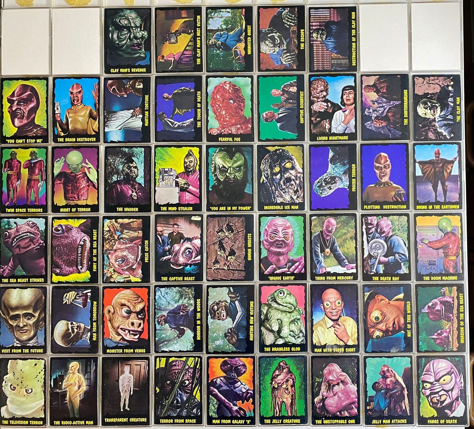 1964 Outer Limits Topps Complete Vintage Trading Card Set of 50 Cards