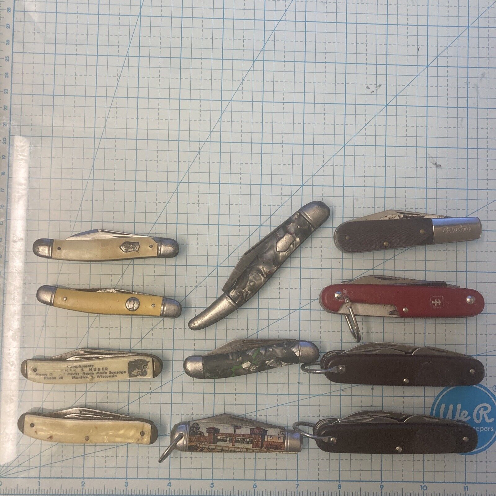 11 USED Vintage IMPERIAL/COLONIAL Prov. R.I. USA Pocket Knives. GREAT DEAL LOOK
