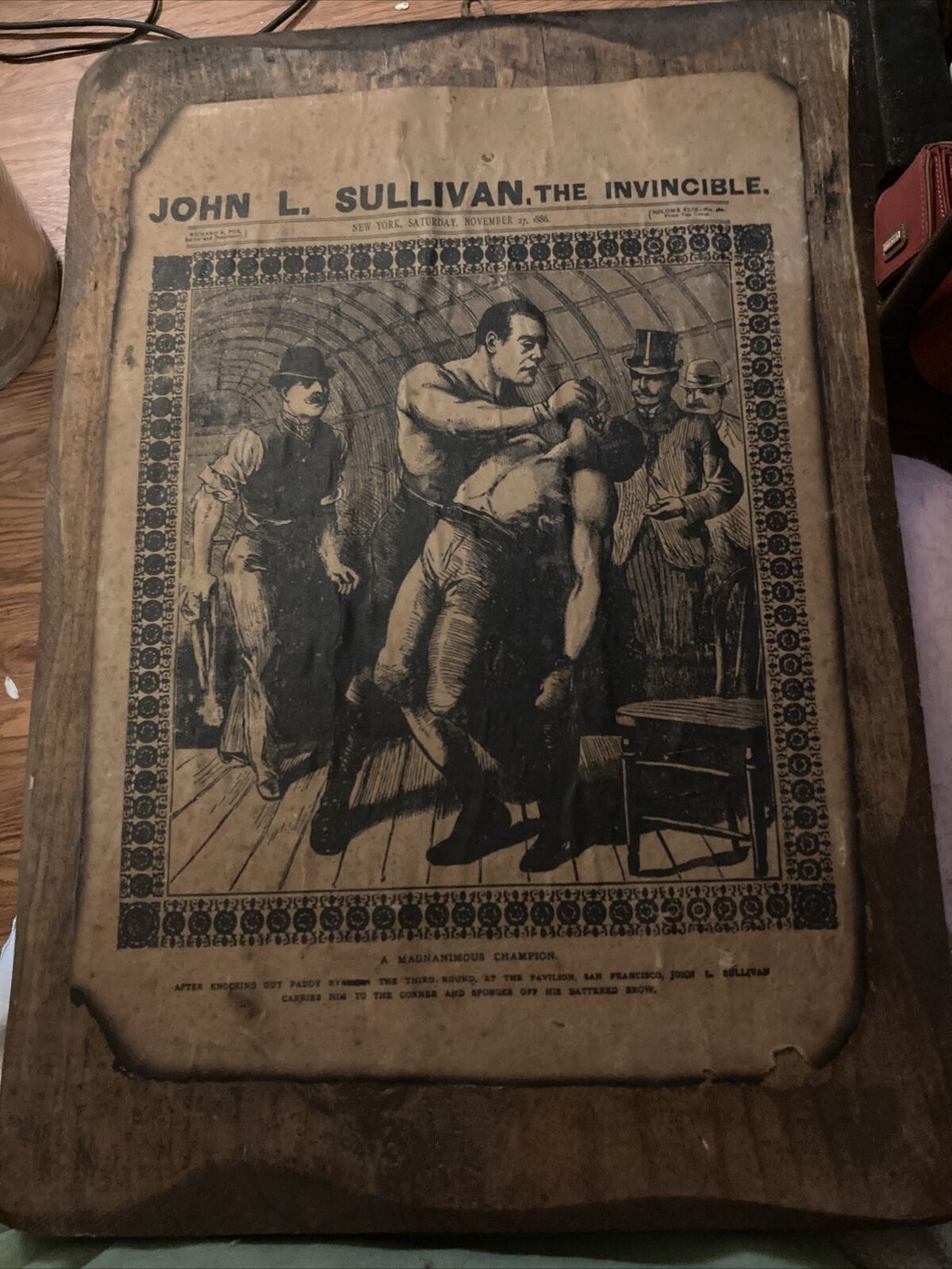 1886 John L. Sullivan NEW YORK Saturday  Richard N. Fok editor Antique Display